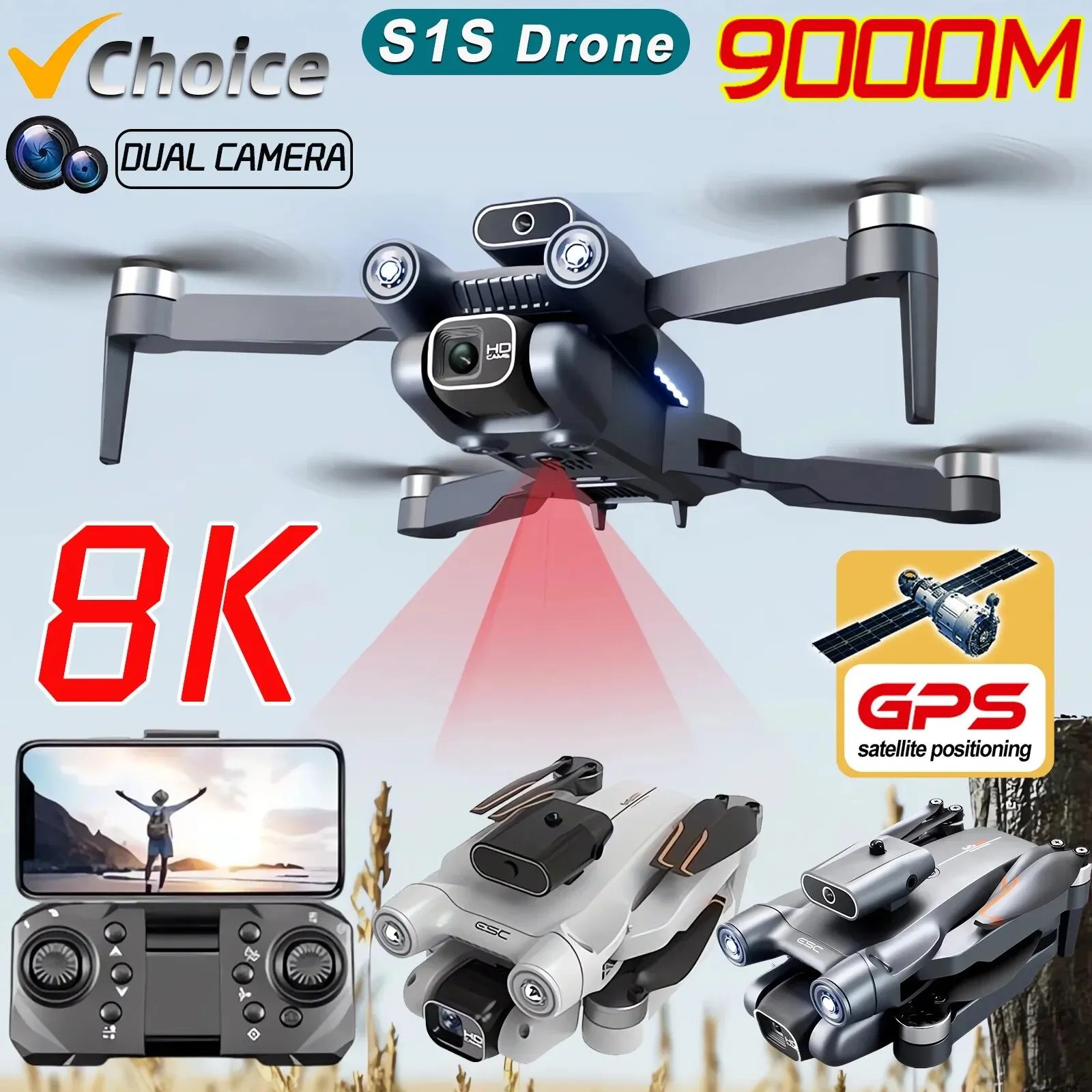 Drone Camera Professional - New S1S 5G GPS Drone Camera
