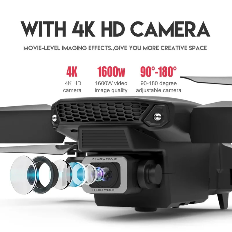 E88 ProIntelligent Folding Dro - огляд і ціна Drone Camera Lens